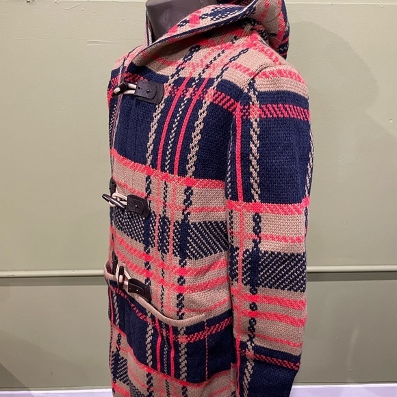 LCR coat hoody 7/8 plaid button from modern fit - Picture 3 of 4